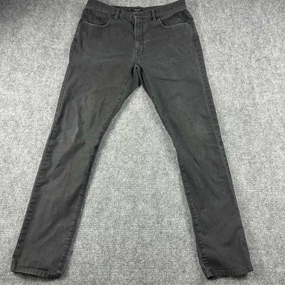 Proof Rover Pants Men 34x34 Black Slim Fit Canvas Work Trousers Outdoor Huckberr